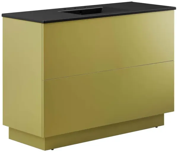 Quantum Bathroom Vanity Basin Included by Modway 48" Single / Black Gold