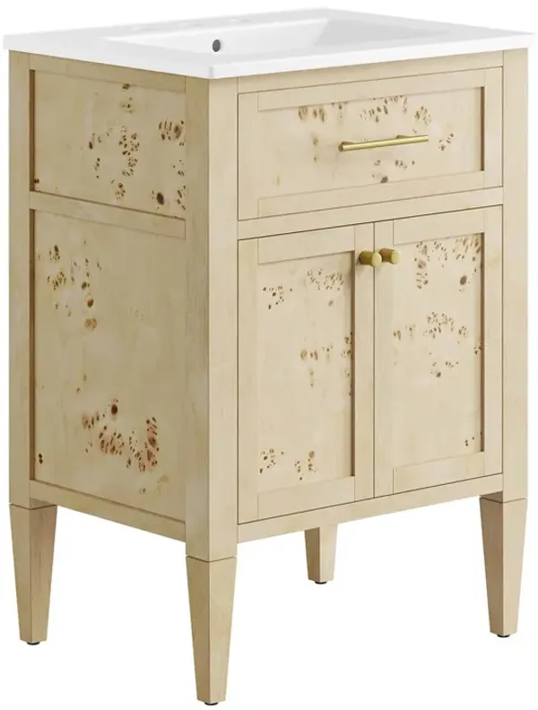 Elysian Bathroom Vanity Basin Included by Modway 24" / White Burl