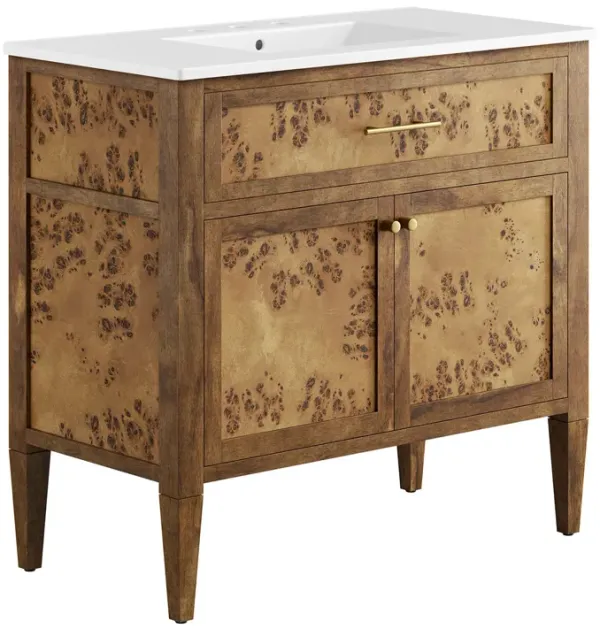 Elysian Bathroom Vanity Basin Included by Modway 36" / White Brown