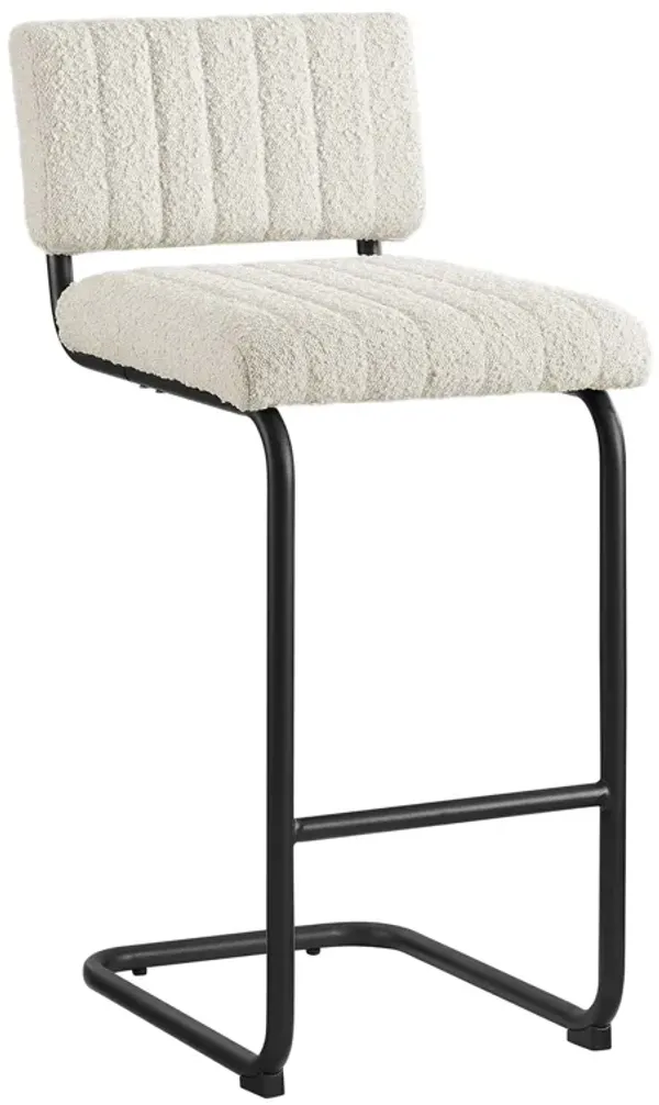 Parity Boucle Counter Stools - Set of 2 by Modway Black Ivory
