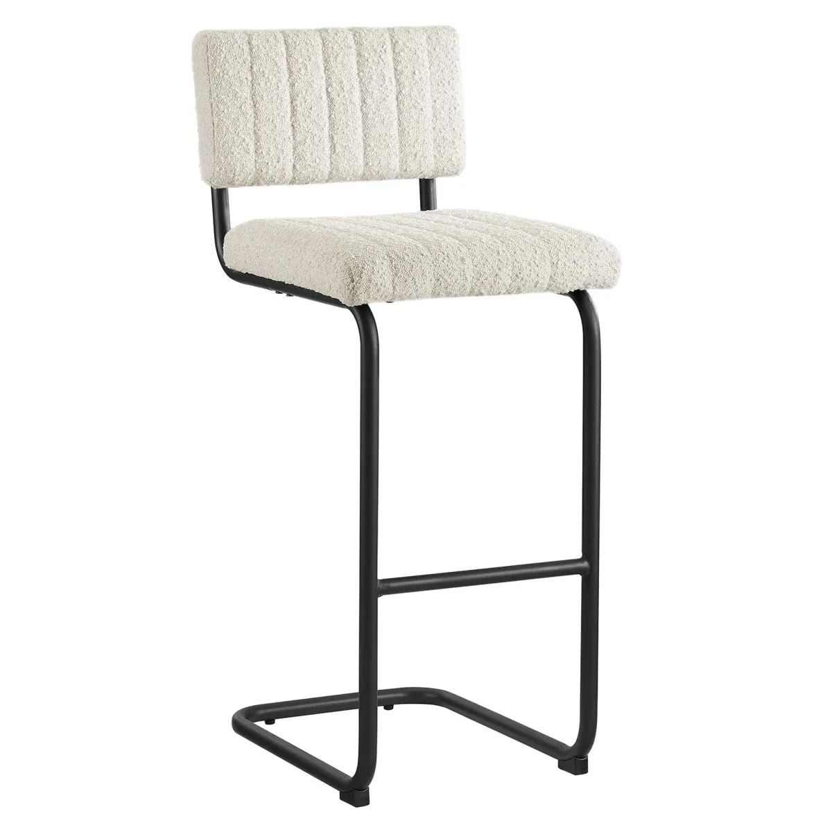 Parity Boucle Bar Stools - Set of 2 by Modway Black Ivory
