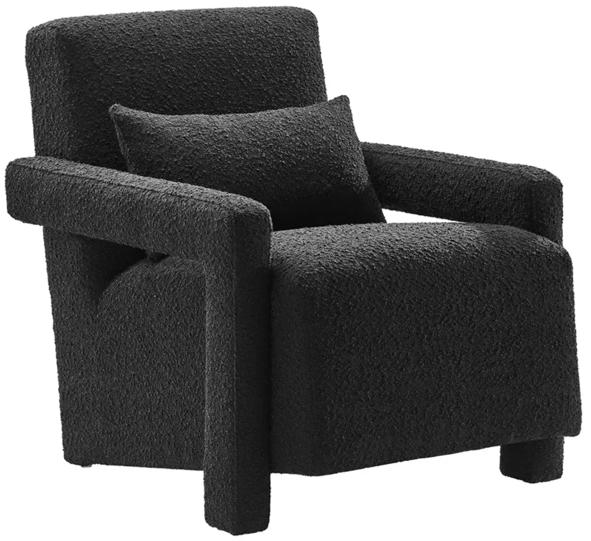 Mirage Boucle Upholstered Armchair by Modway Black
