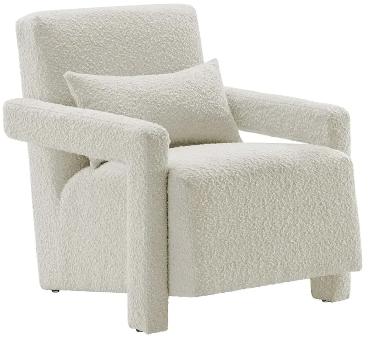 Mirage Boucle Upholstered Armchair by Modway Ivory