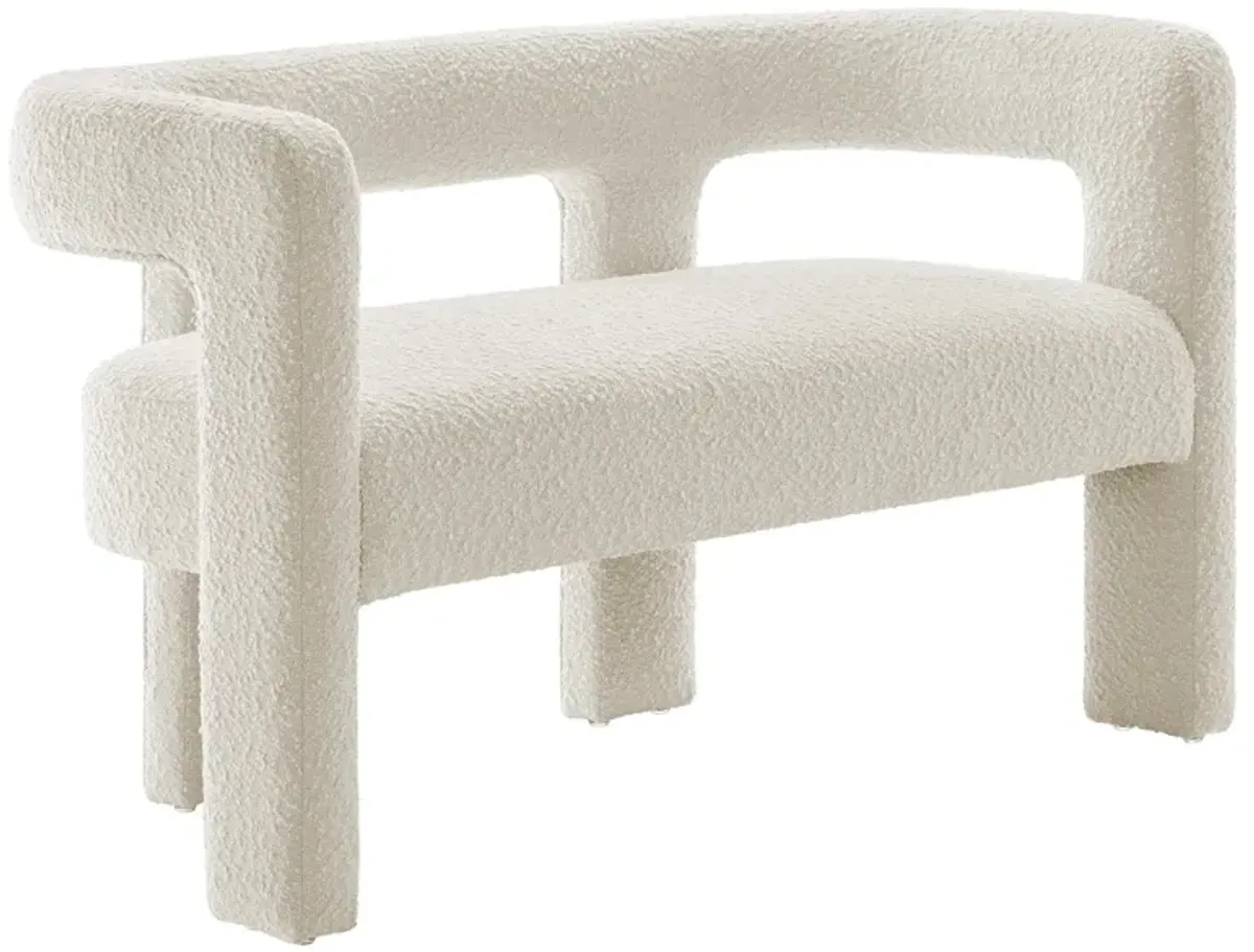 Kayla Boucle Upholstered Loveseat by Modway Ivory