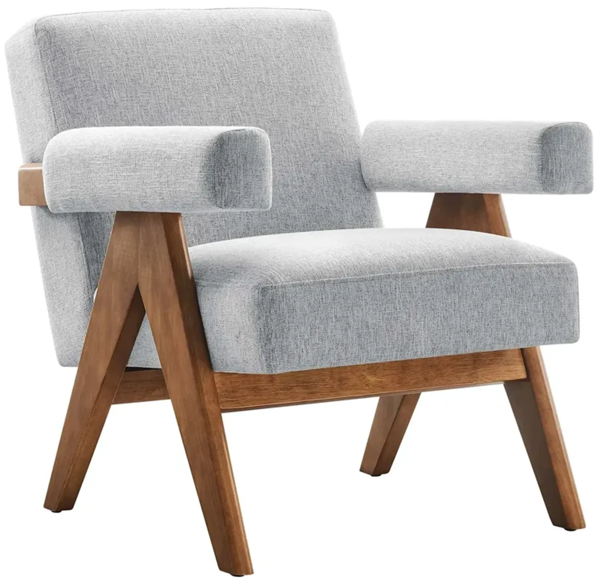 Lyra Fabric Armchair by Modway Light Gray Fabric