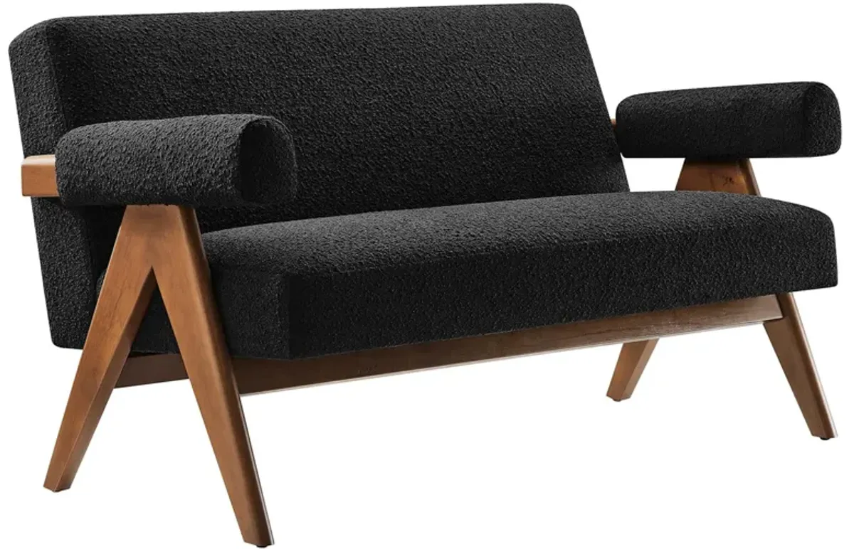 Lyra Boucle Fabric Loveseat by Modway Ivory