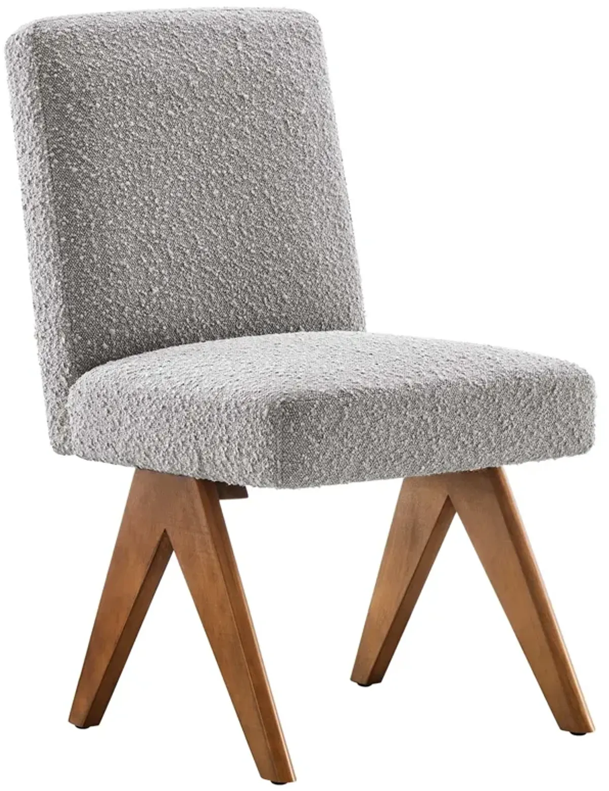 Lyra Boucle Fabric Dining Room Side Chair Set of 2 by Modway