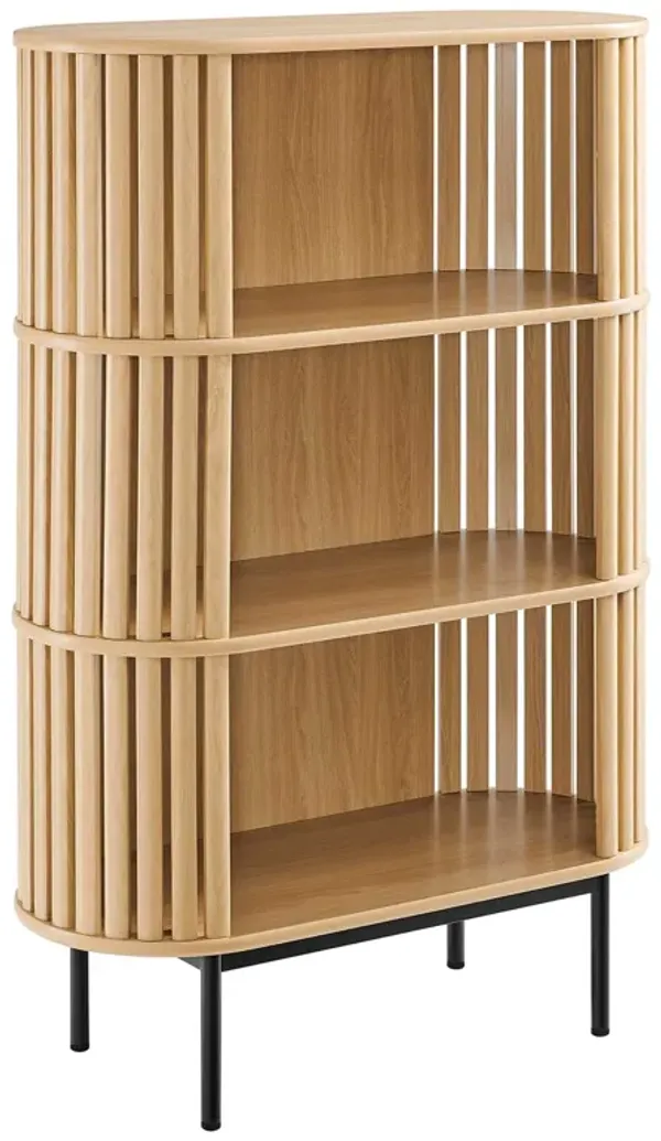 Fortitude Three Tier Display Cabinet by Modway Oak