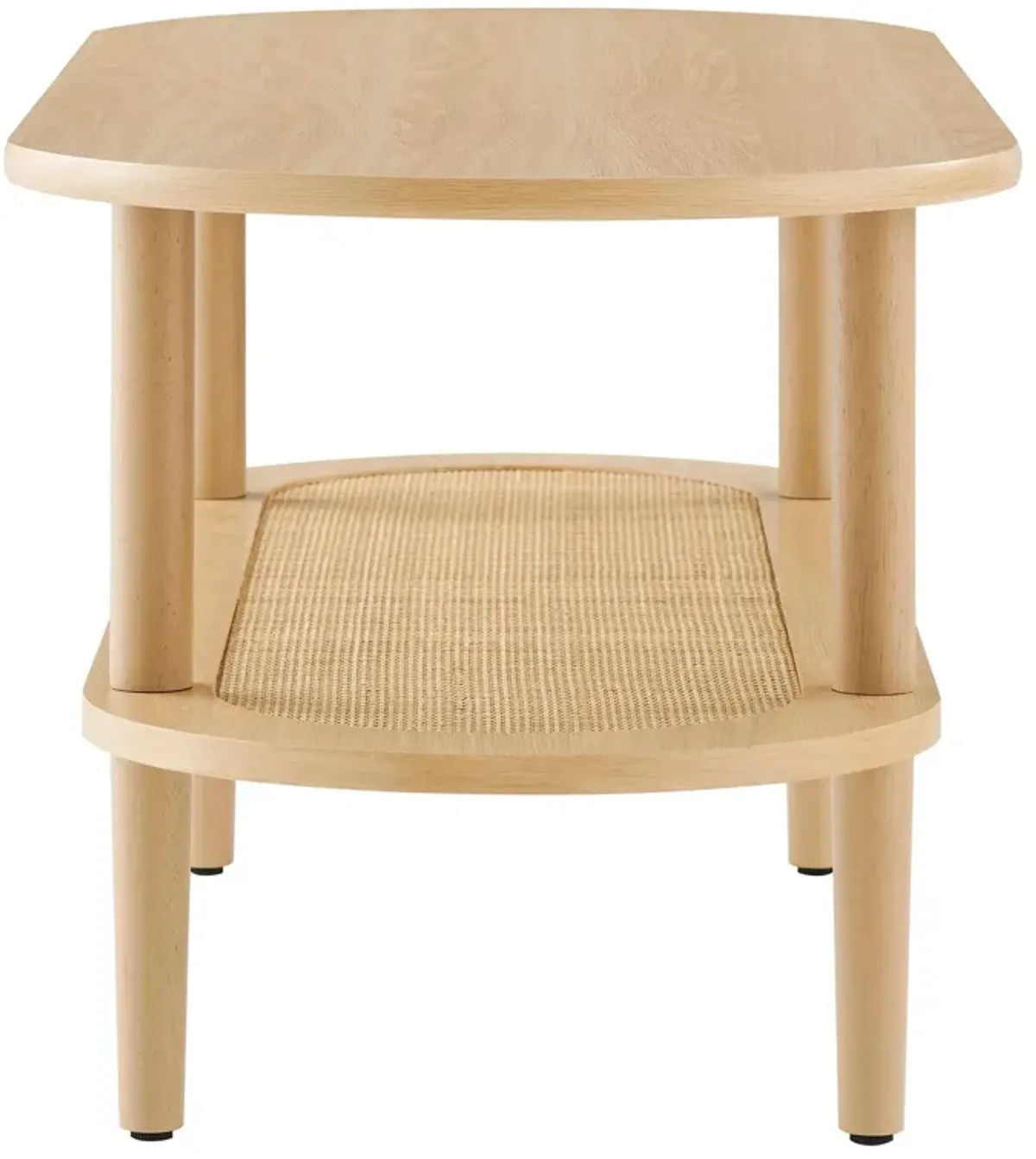 Torus Oval Coffee Table by Modway Oak