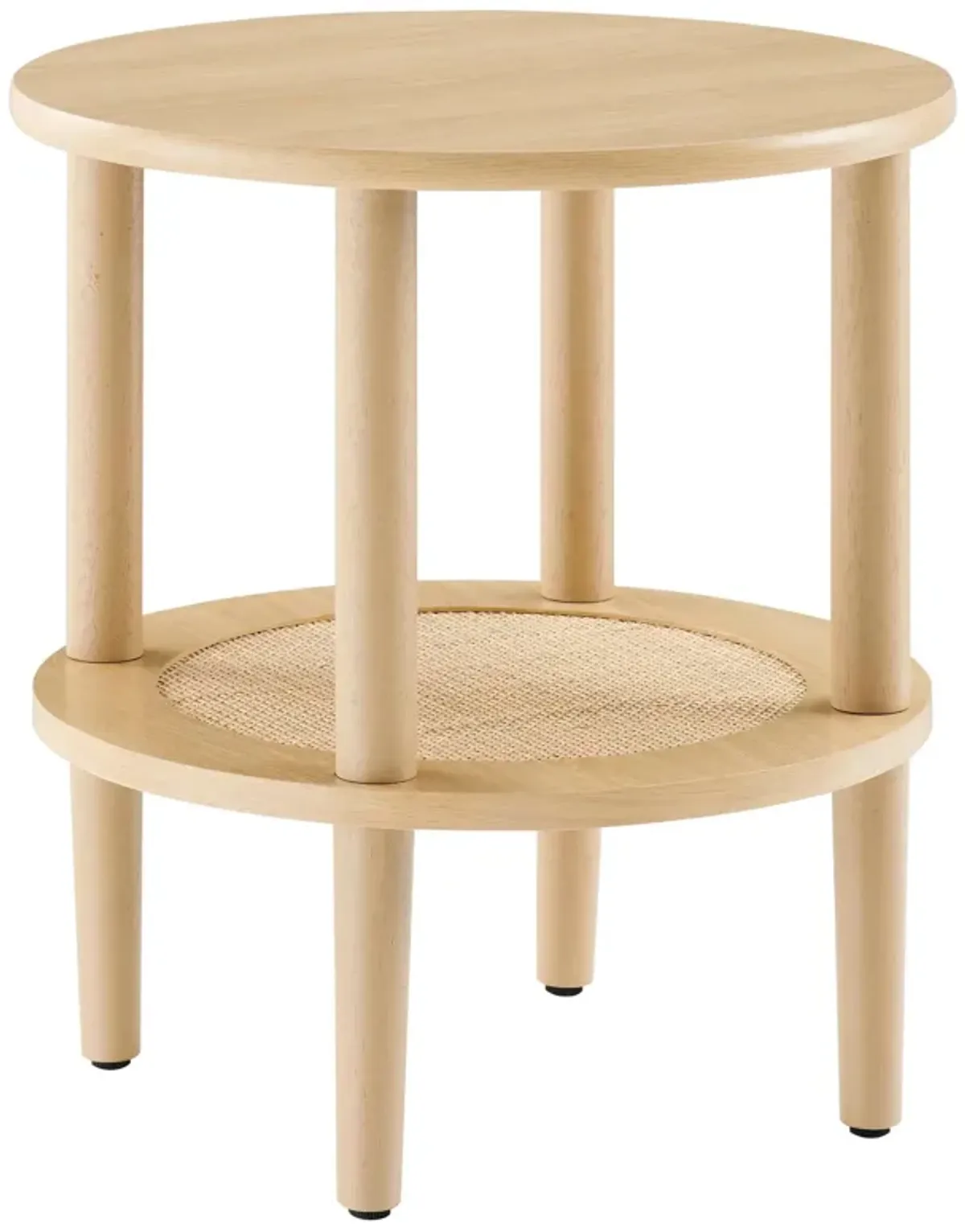 Torus Round Side Table by Modway Walnut