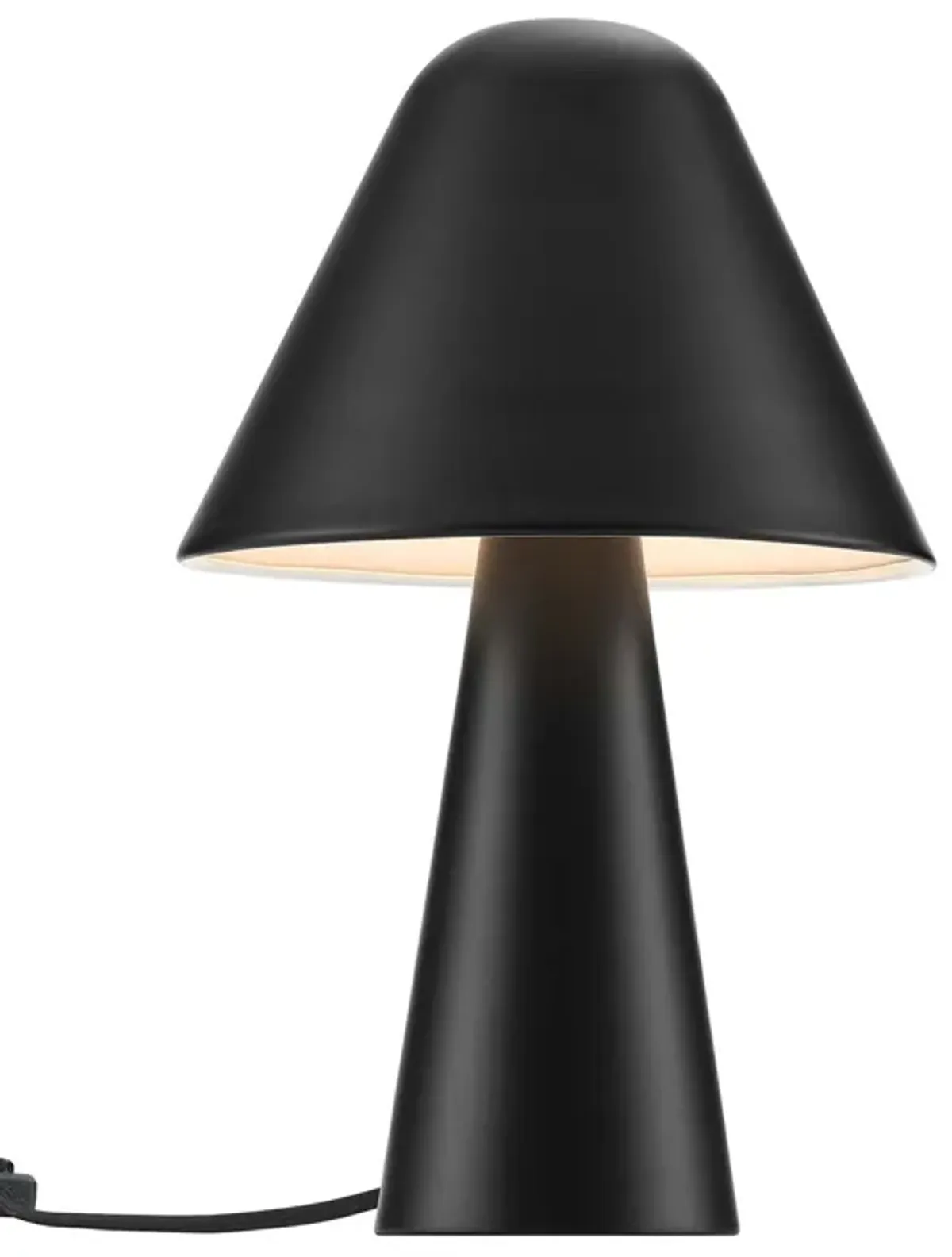 Jovial Metal Mushroom Table Lamp by Modway Black