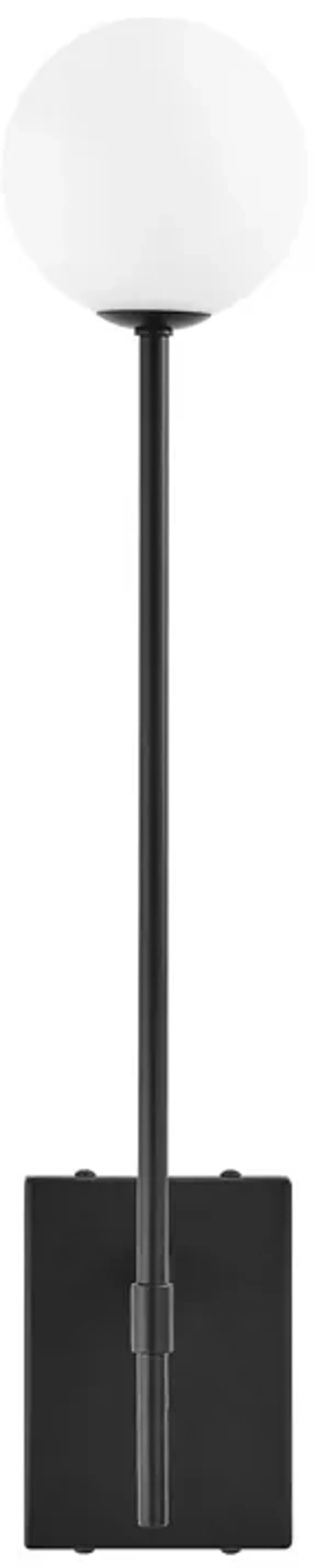 Riva White Globe Wall Sconce by Modway Black