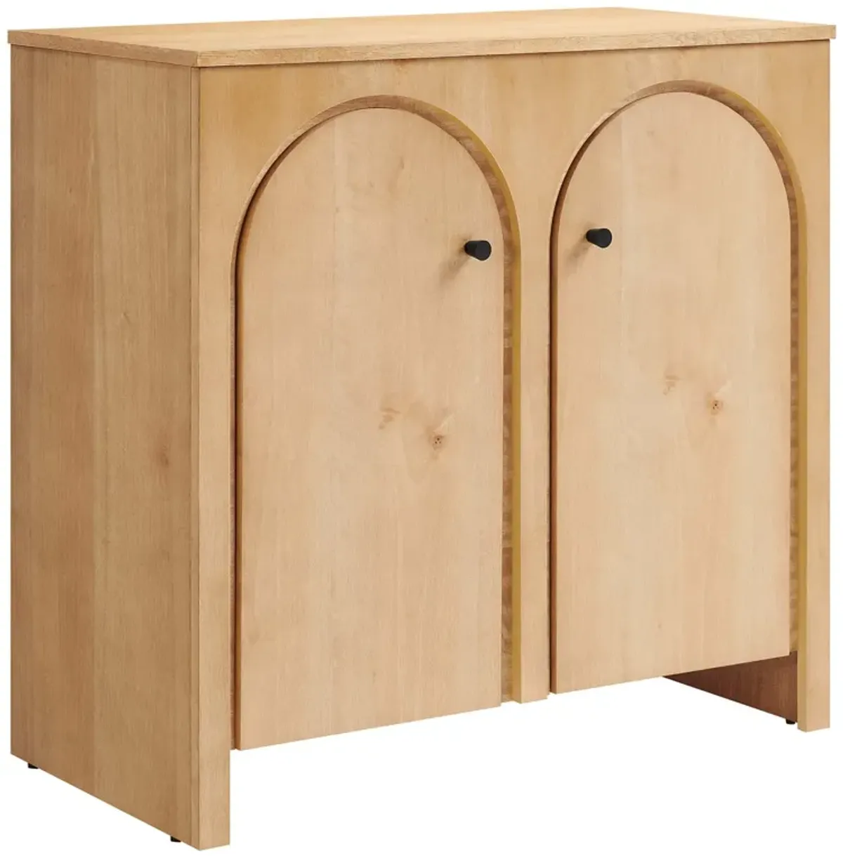 Appia 2-Door Arched Door Storage Cabinet Oak