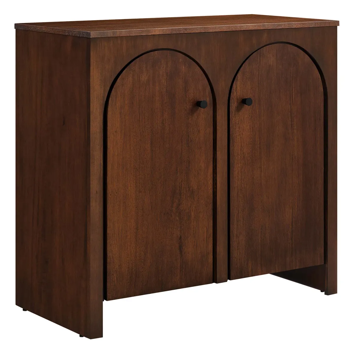 Appia 2-Door Arched Door Storage Cabinet Walnut