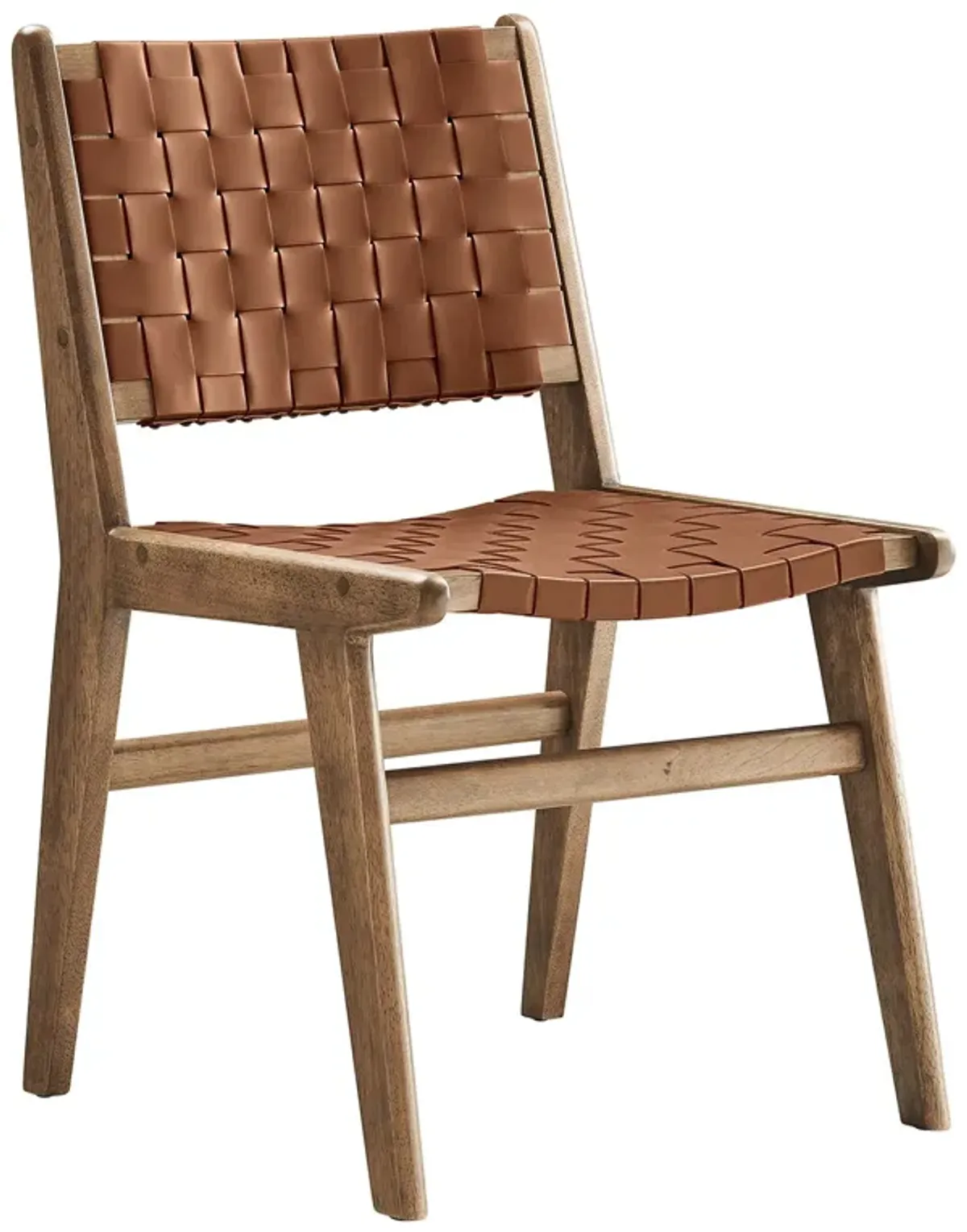 Saoirse Faux Leather Wood Dining Side Chair - Set of 2 by Modway