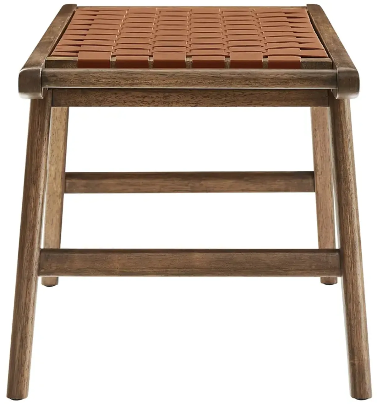 Saoirse 47" Faux Leather Wood Bench by Modway