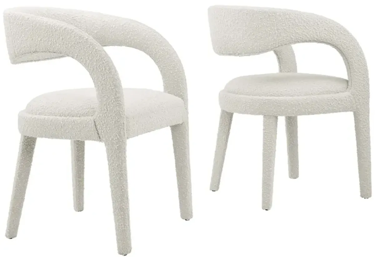 Pinnacle Dining Chair Set of 2 by Modway Ivory