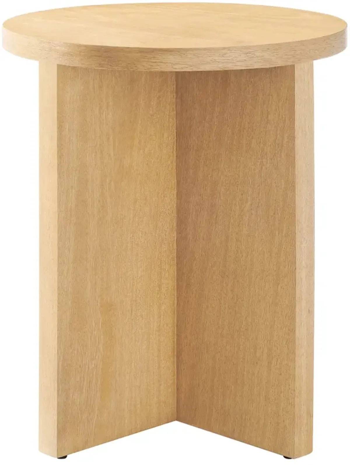 Silas Round Wood Side Table by Modway Natural