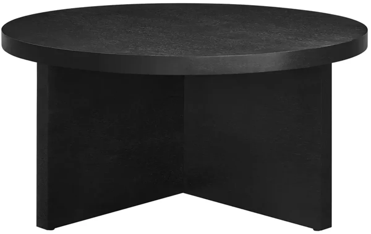 Silas Round Wood Coffee Table by Modway Black