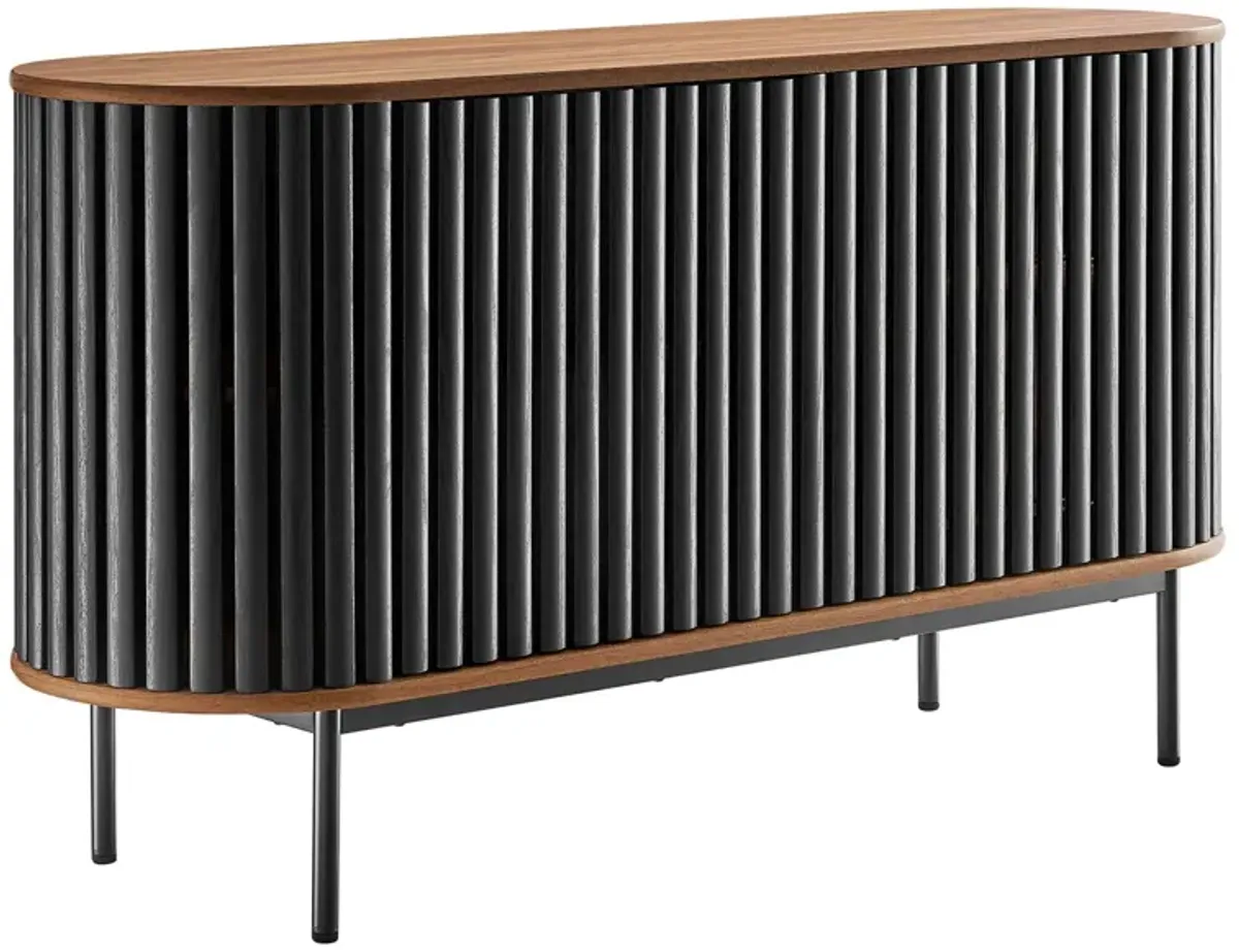 Fortitude 59” Oval Sideboard by Modway Walnut Black