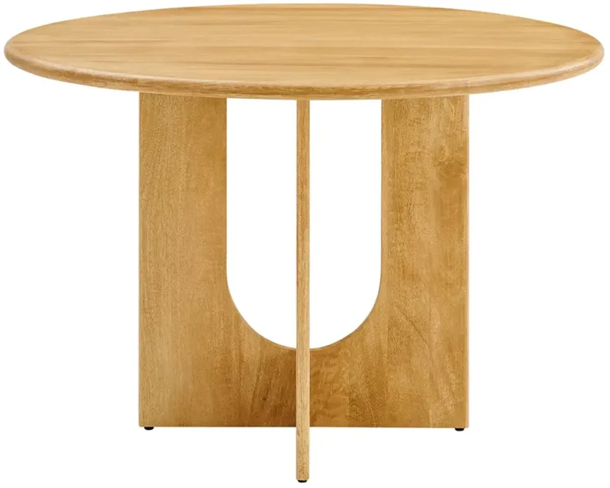 Rivian Round 48" Wood Dining Table by Modway Oak