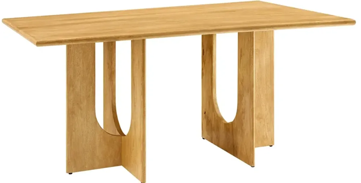 Rivian Rectangular 70" Wood Dining Table by Modway Oak