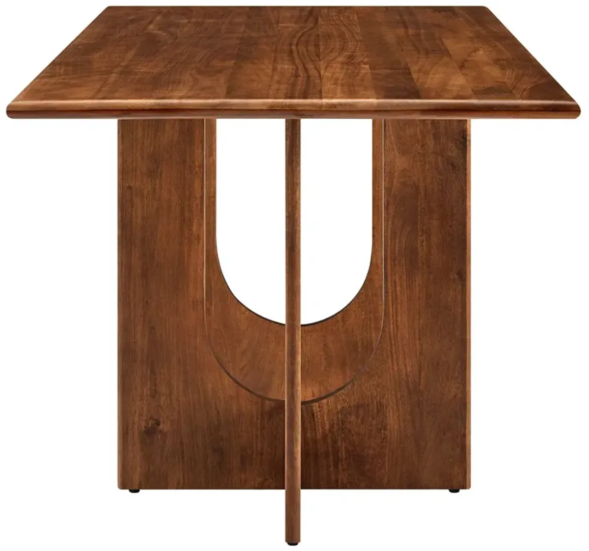 Rivian Rectangular 70" Wood Dining Table by Modway Walnut