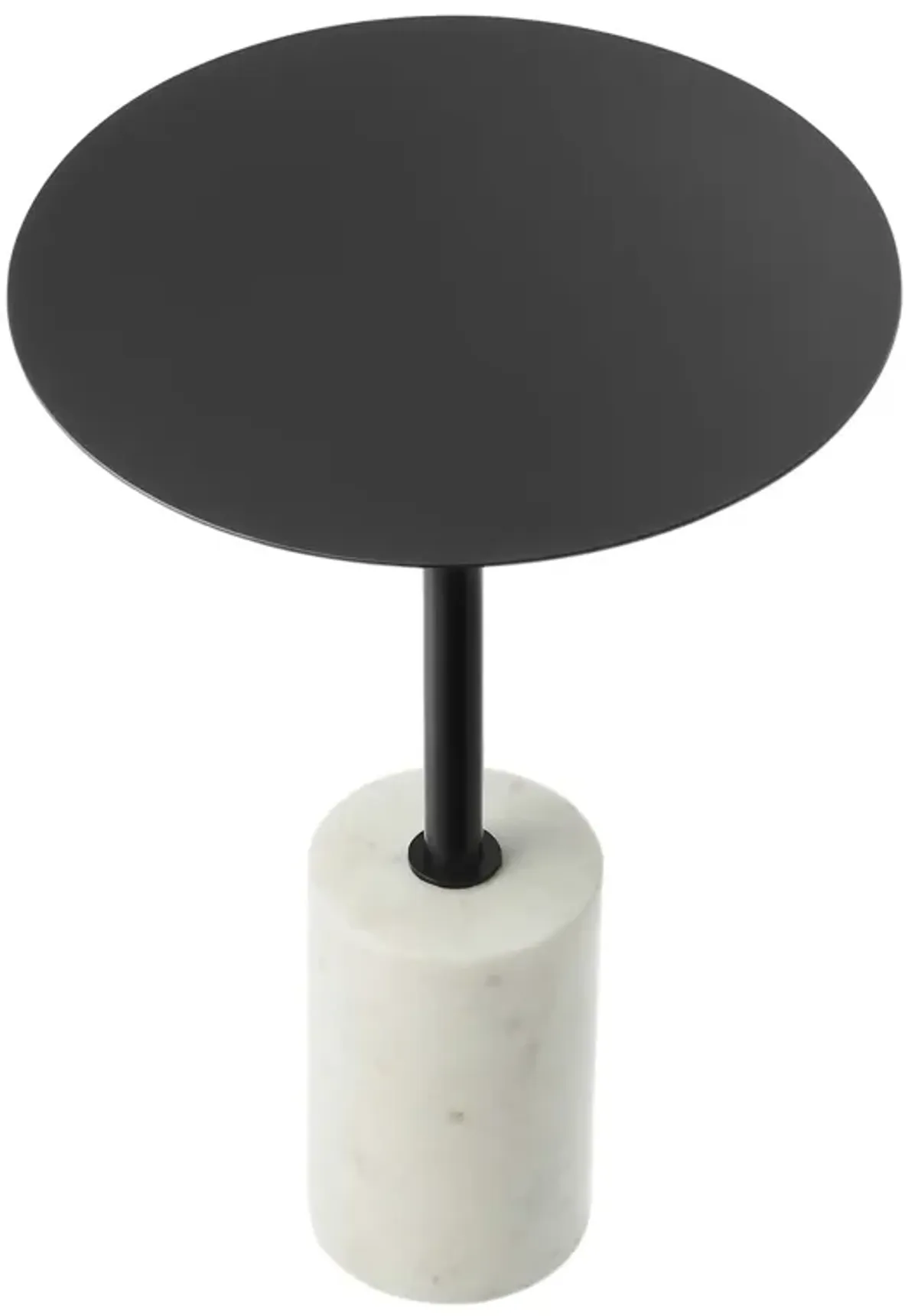 Lyric Round Side Table by Modway White Black