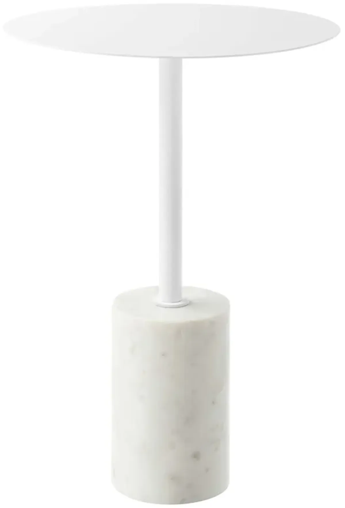 Lyric Round Side Table by Modway White White