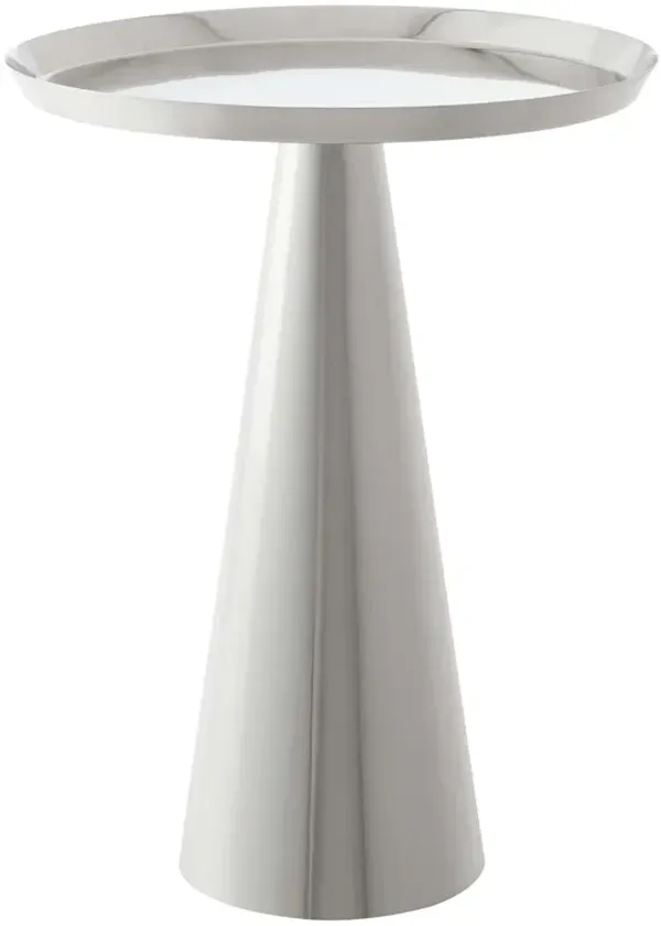 Maren Round Side Table by Modway Nickel
