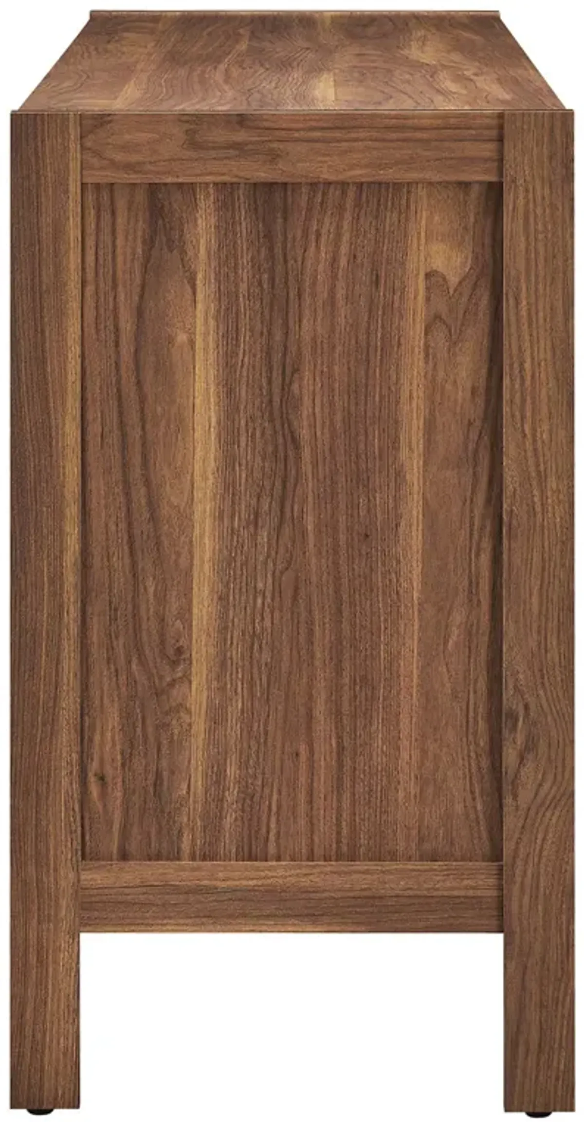 Capri 65" Wood Grain Sideboard Storage Cabinet by Modway Walnut