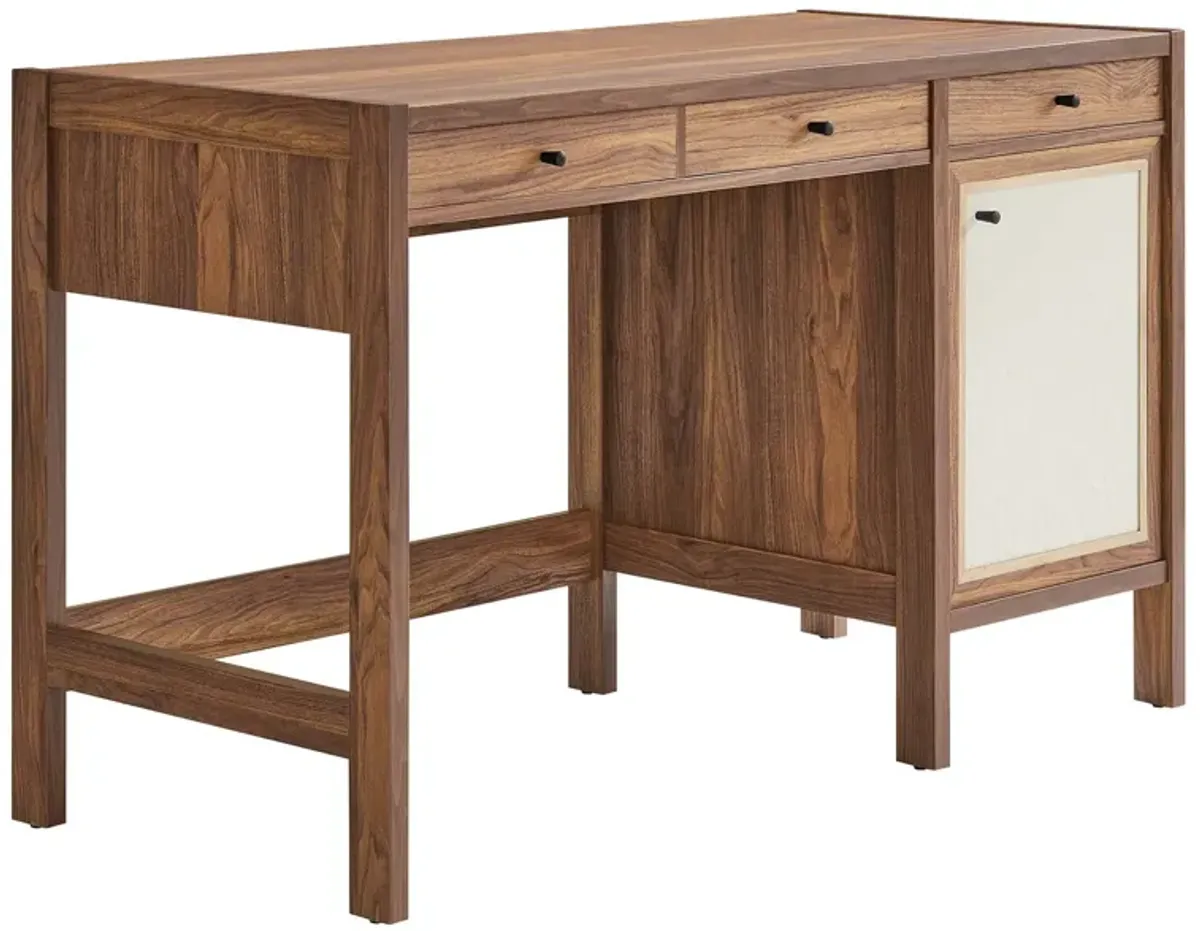 Capri 49" Wood Grain Office Desk by Modway Walnut