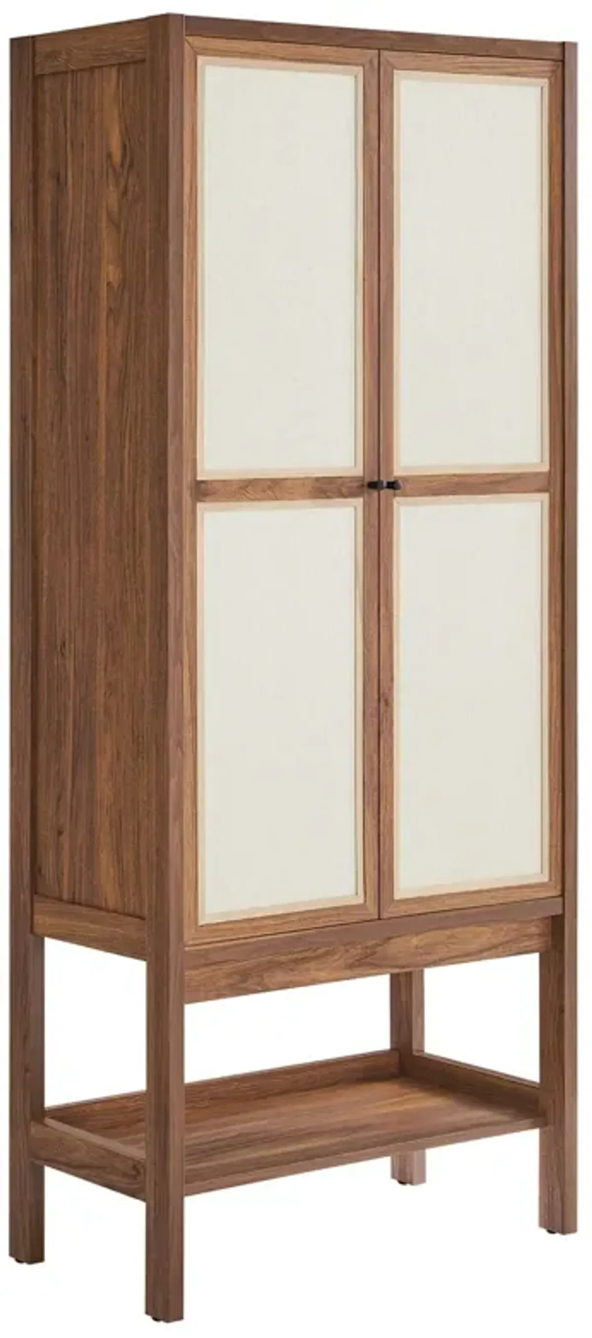 Capri Tall Wood Grain Standing Storage Cabinet by Modway Walnut