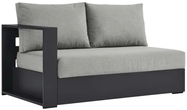 Tahoe Outdoor Patio Powder-Coated Aluminum Modular Left-Facing Loveseat by Modway Gray Gray
