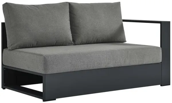 Tahoe Outdoor Patio Powder-Coated Aluminum Modular Right-Facing Loveseat by Modway Gray Charcoal