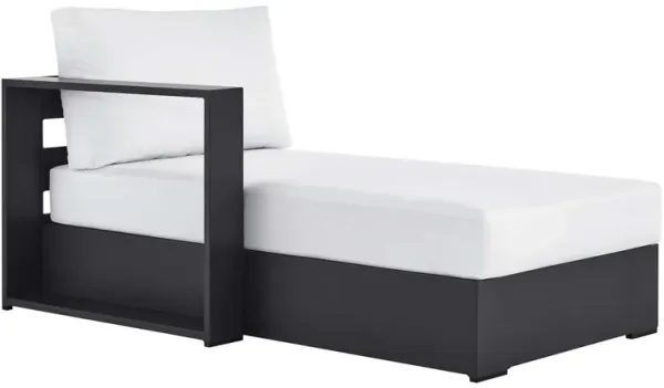 Tahoe Outdoor Patio Powder-Coated Aluminum Modular Left-Facing Chaise Lounge by Modway Gray White