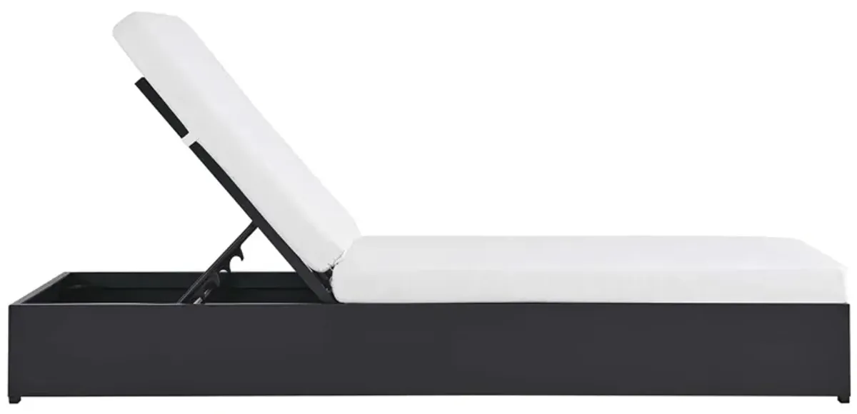 Tahoe Outdoor Patio Powder-Coated Aluminum Chaise Lounge Chair by Modway