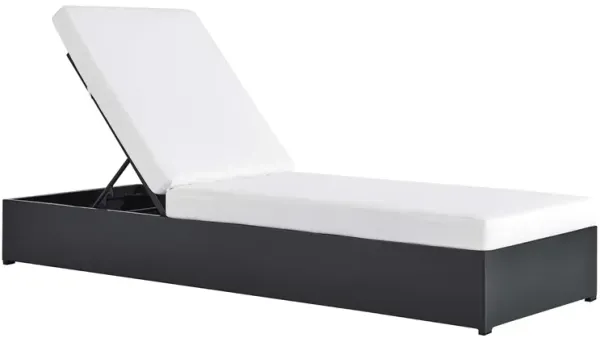 Tahoe Outdoor Patio Powder-Coated Aluminum Chaise Lounge Chair by Modway Gray White