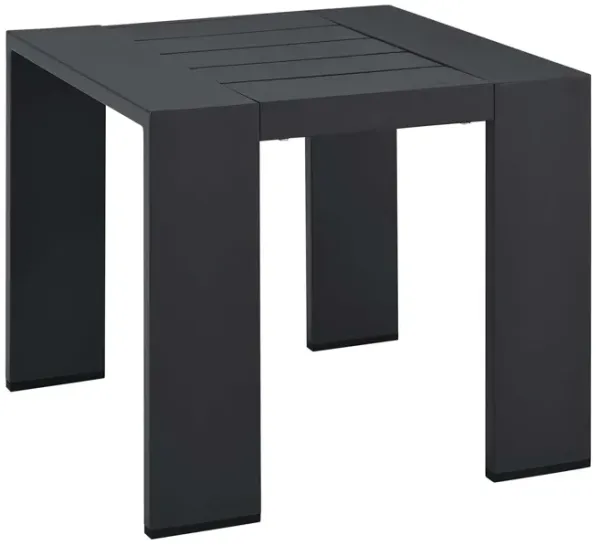Tahoe Outdoor Patio Powder-Coated Aluminum End Table by Modway Gray