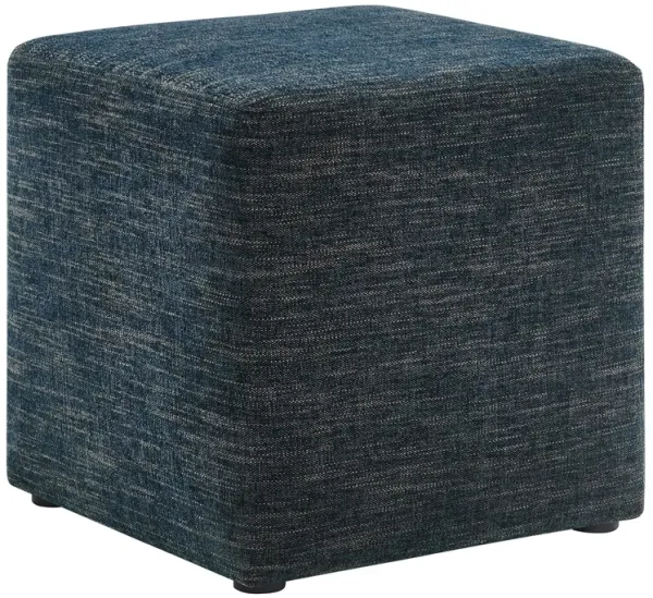 Callum 17" Square Woven Heathered Fabric Upholstered Ottoman by Modway Heathered Weave Azure