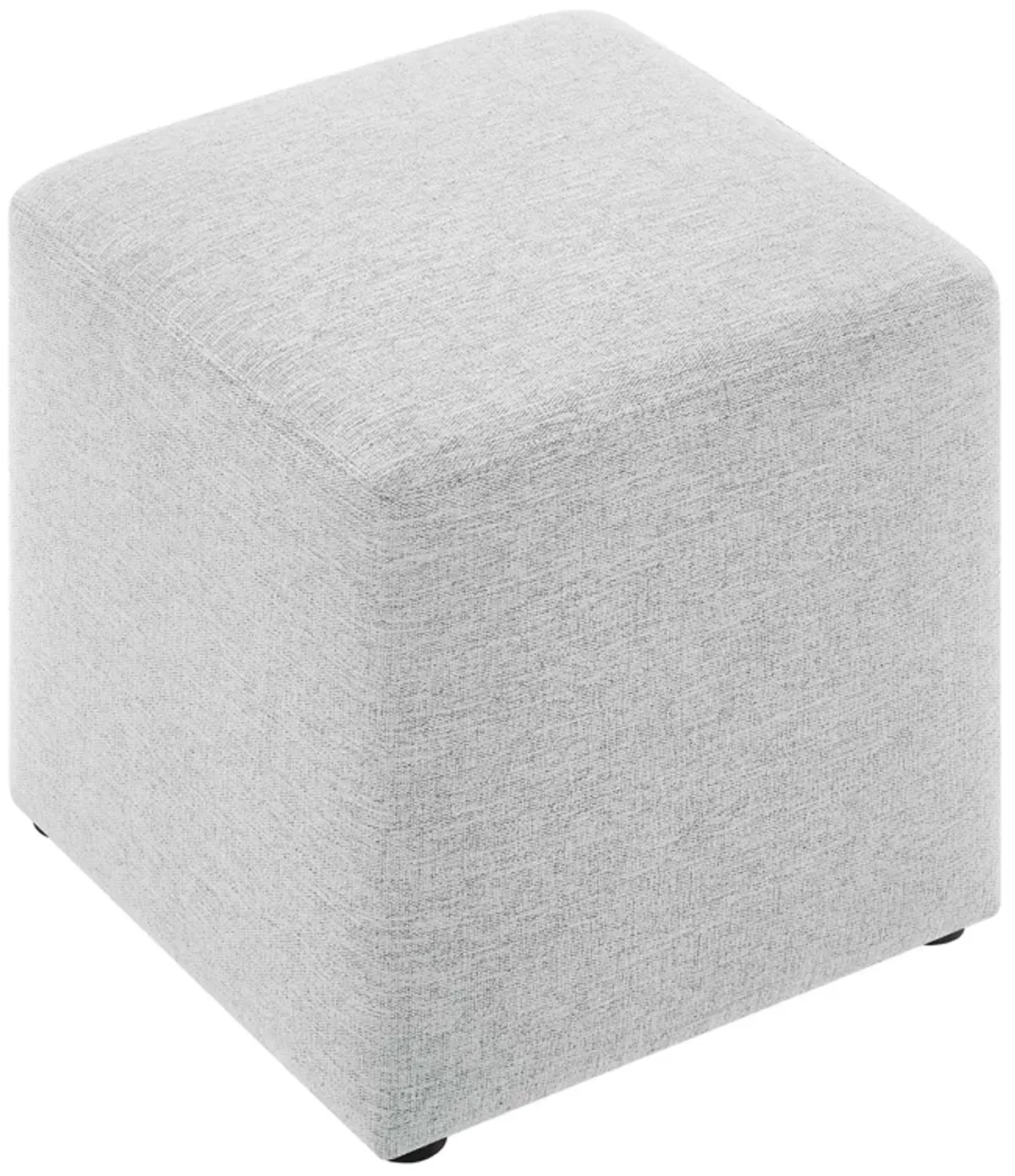 Callum 17" Square Woven Heathered Fabric Upholstered Ottoman by Modway