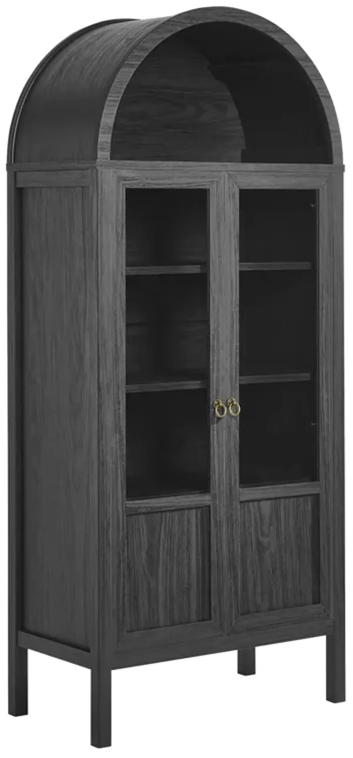 Tessa Tall Arched Storage Display Cabinet by Modway Oak
