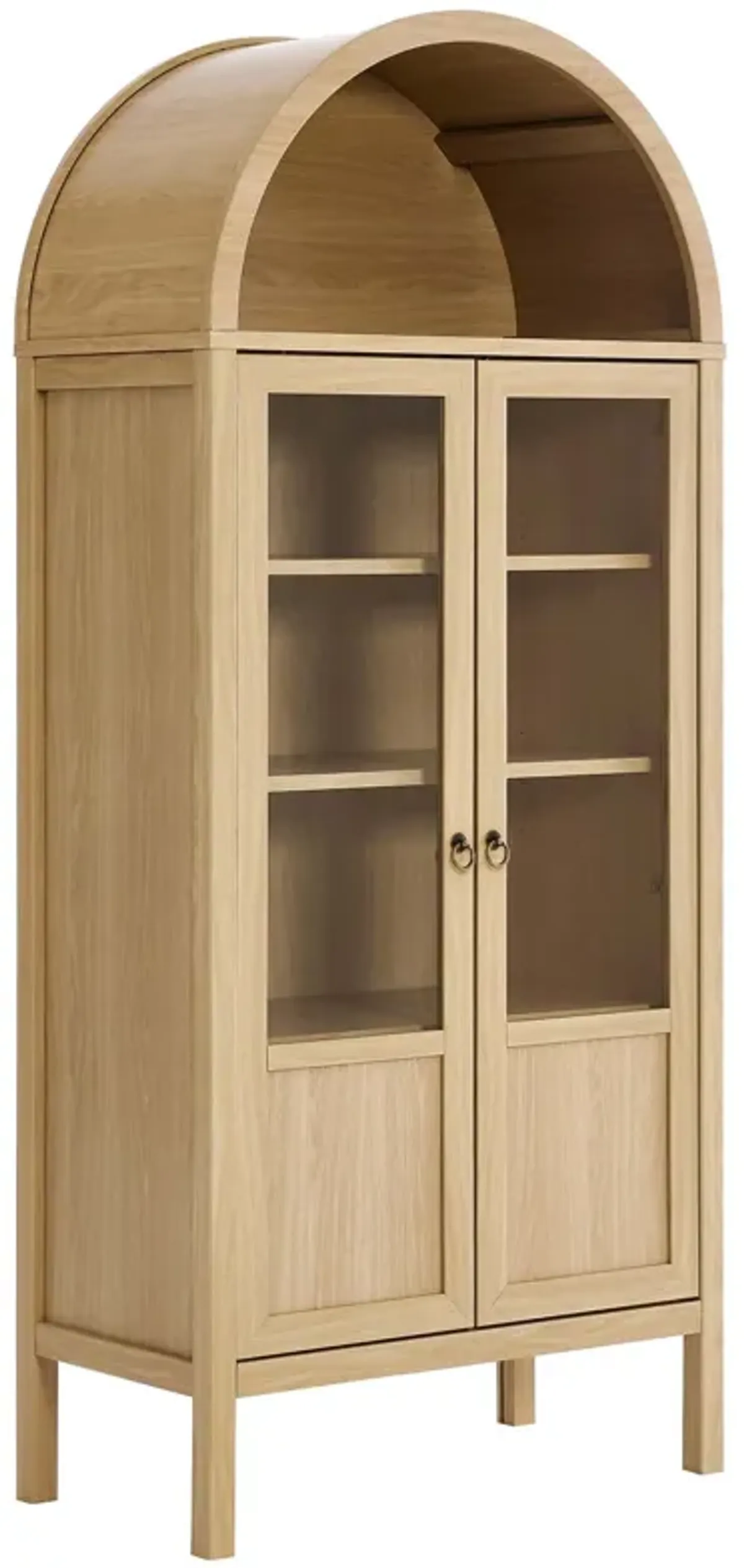 Tessa Tall Arched Storage Display Cabinet by Modway Oak