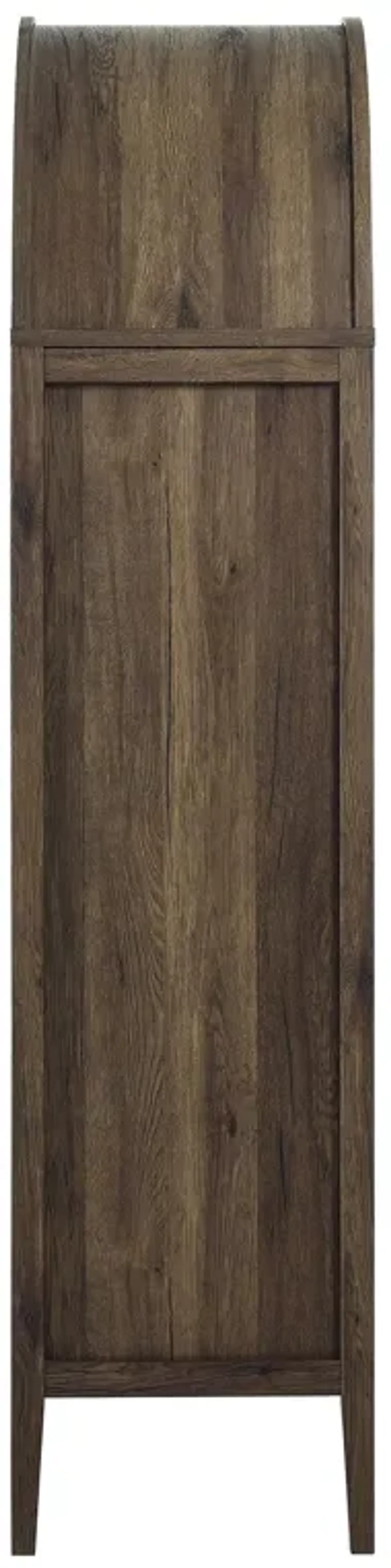 Nolan Tall Arched Storage Display Cabinet by Modway Walnut Hickory