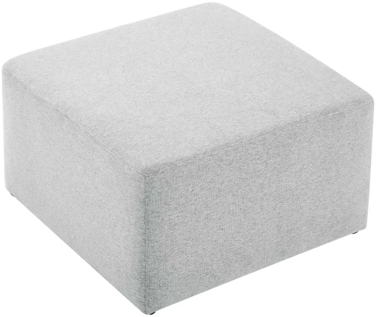 Callum Large 28" Square Woven Heathered Fabric Upholstered Ottoman by Modway
