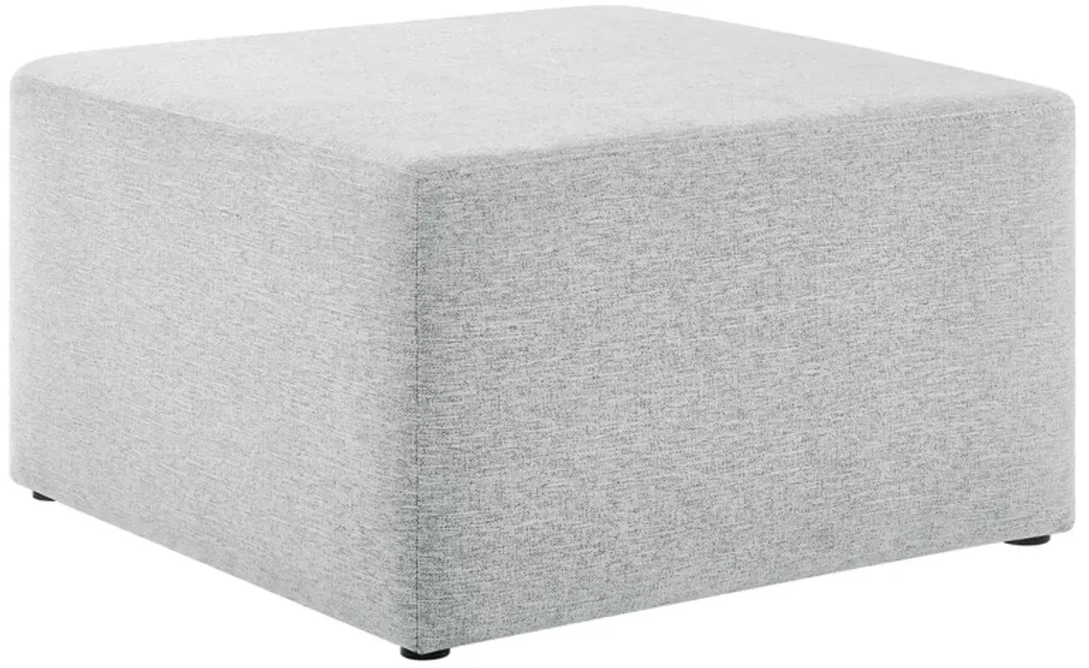 Callum Large 28" Square Woven Heathered Fabric Upholstered Ottoman by Modway Heathered Weave Light Gray