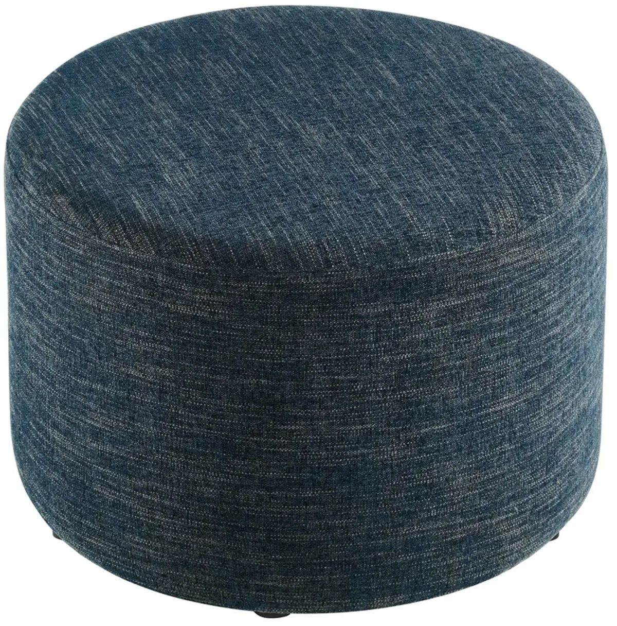 Callum Large 23" Round Woven Heathered Fabric Upholstered Ottoman by Modway Heathered Weave Azure