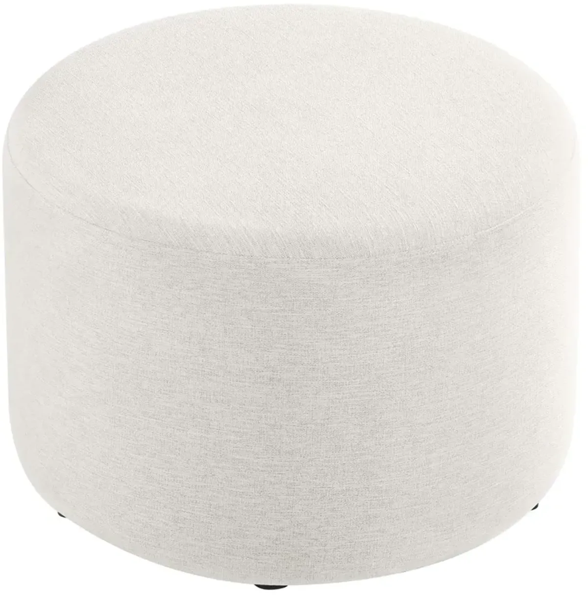 Callum Large 23" Round Woven Heathered Fabric Upholstered Ottoman by Modway