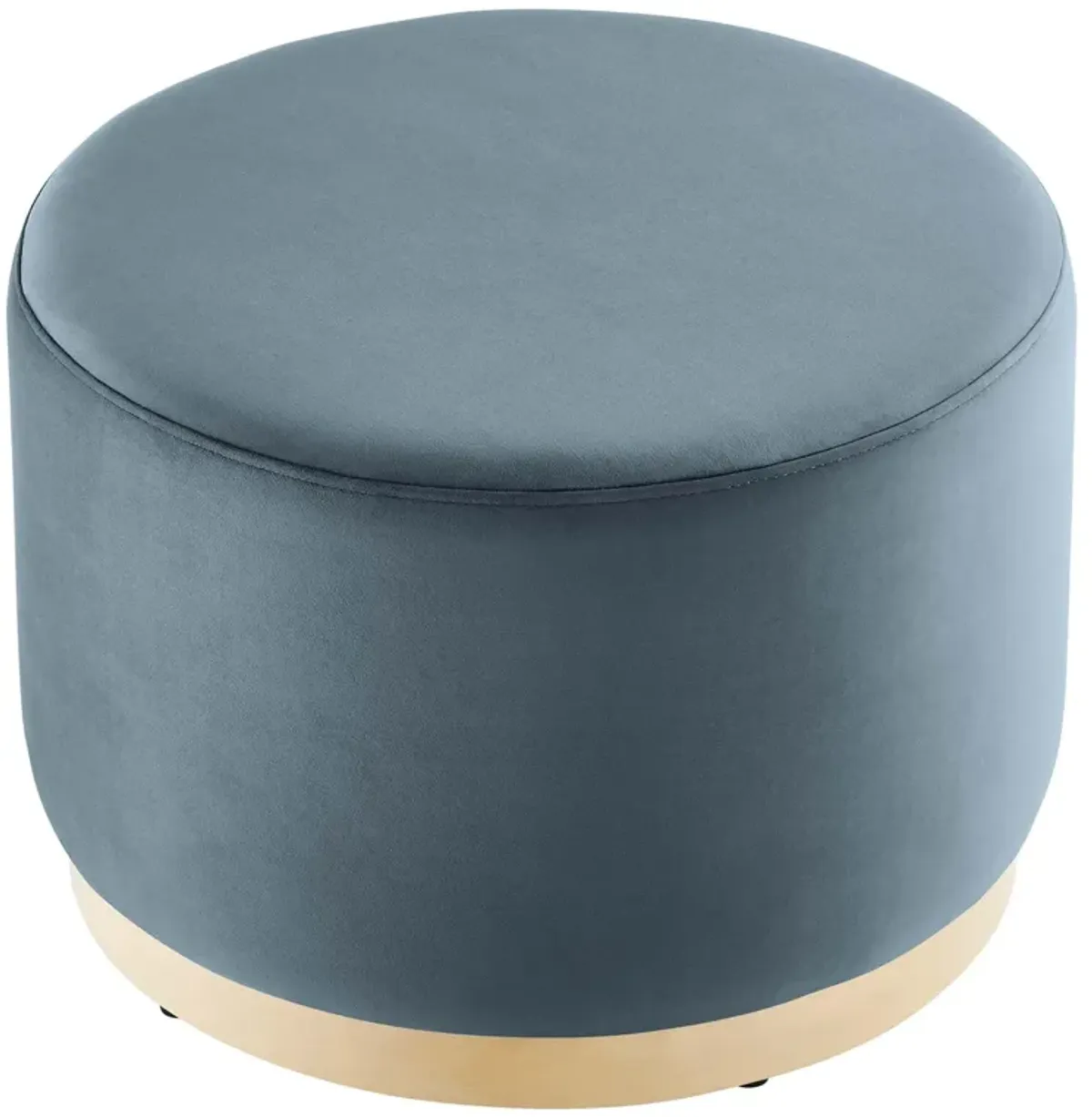 Tilden Large 23" Round Performance Velvet Upholstered Ottoman by Modway