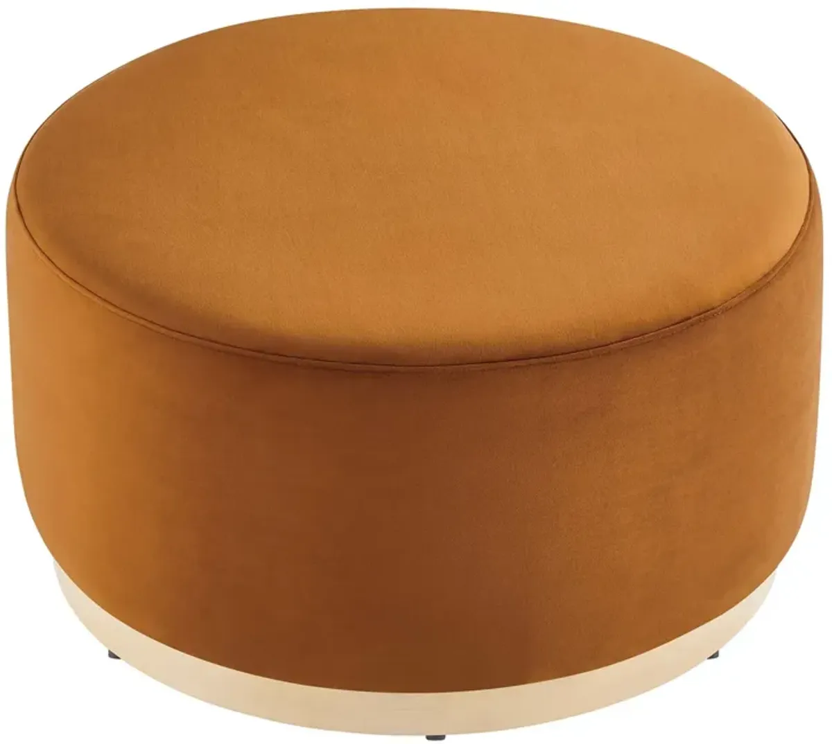 Tilden Large 29" Round Performance Velvet Upholstered Ottoman by Modway